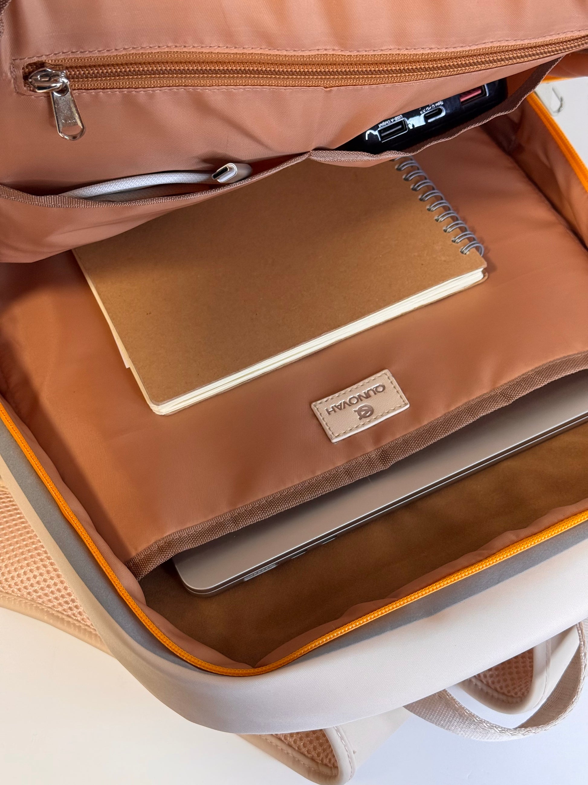 QUNOVAH Lumos Backpack Interior Main Compartment