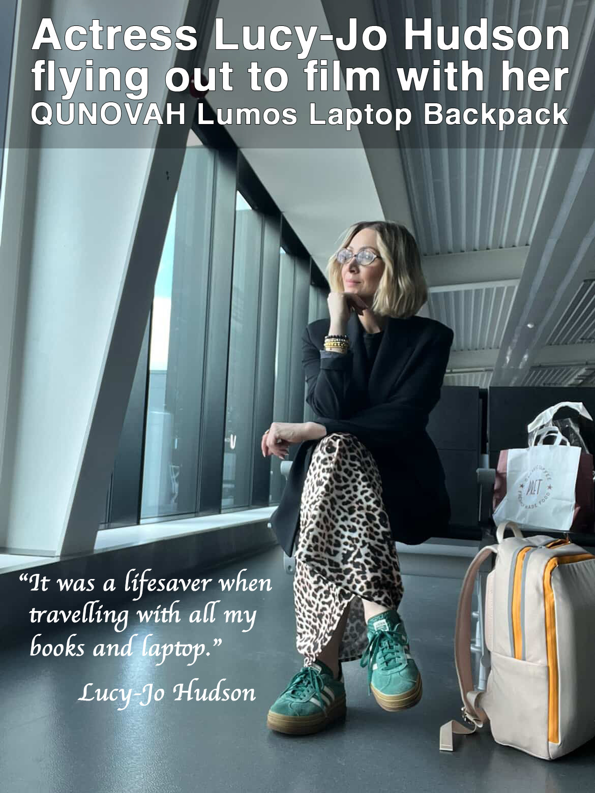 QUNOVAH® Lumos Laptop Backpack (Serene Black)