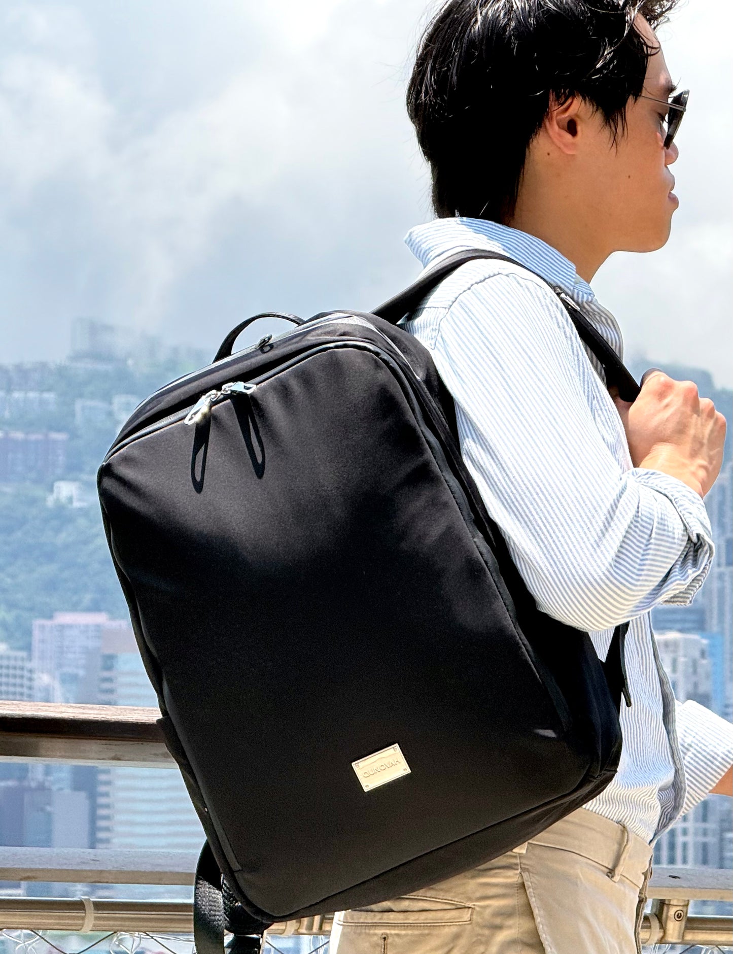 QUNOVAH® Lumos Laptop Backpack (Serene Black)